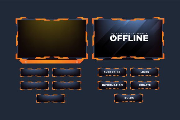 Download Gaming Screen Panel Layout Vector Design - Vector Collection