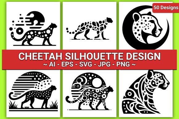 Download CHEETAH SILHOUETTE VECTOR DESIGNS - Vector Collection
