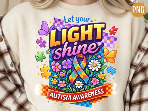 Download Let Your Light Shine Autism Ribbon PNG - Shine Collection