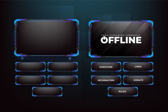 Download Live Gaming Panel Decoration Vector - Vector Collection