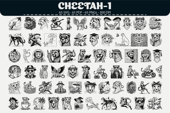 Download Cheetah Vector Clipart – 65 Designs - Vector Collection