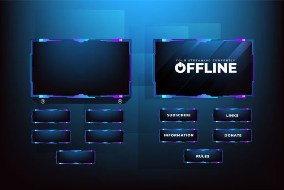 Download Live Gaming Overlay Decoration Vector - Vector Collection
