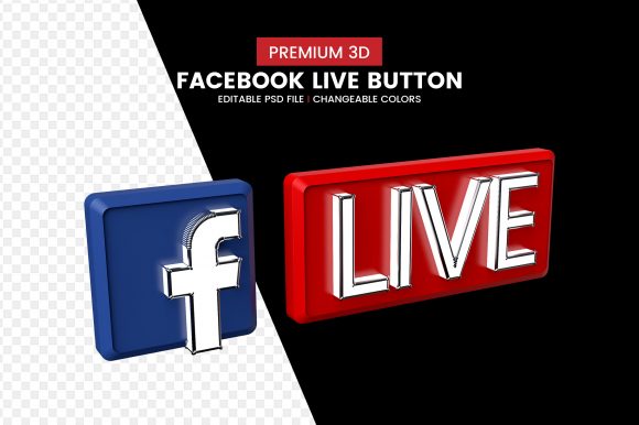 Download Facebook 3d Live Streaming Button Icon - Live streaming button Collection