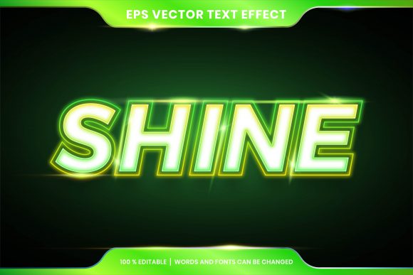 Download Green Shine Text Effect Style Editable - Shine Collection