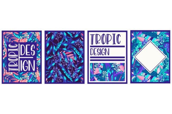 Download Canvas Tropical Vector Set Neon Jungle - Vector Collection