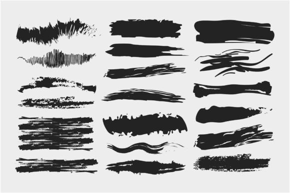 Download Brushstroke Shape Design Elements - Shape design Collection