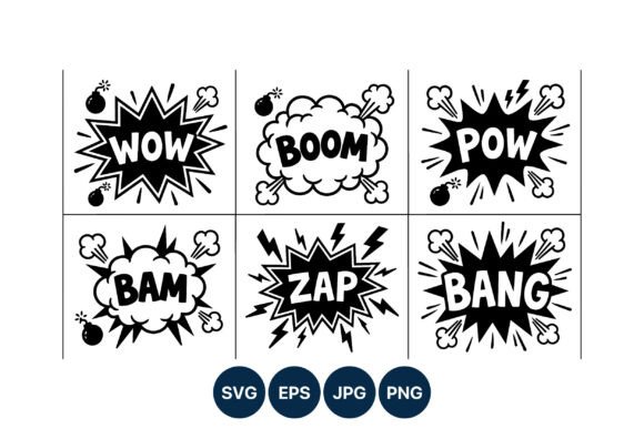 Download Comic Text Explosion Vector Art Set - Vector Collection