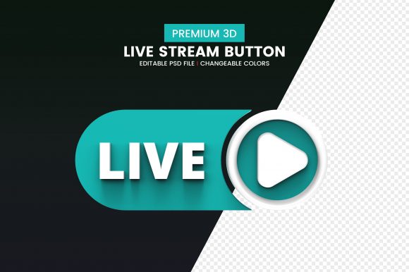 Download 3d Live Streaming Button - Live streaming button Collection