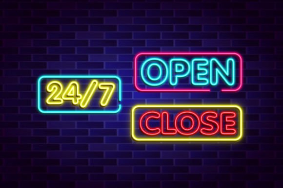 Download Neon Set Text Lettering Neon Sign Vector - Vector Collection
