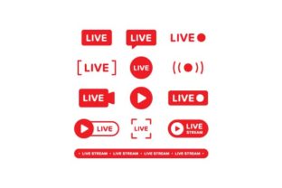 Download Live Streaming Button Icon - Live streaming button Collection