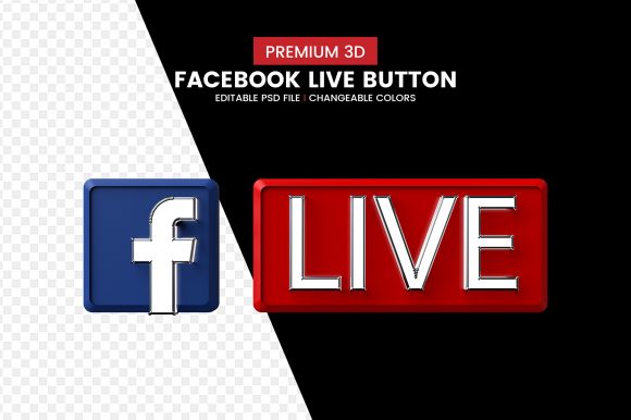 Download Facebook Live Streaming Button Mockup - Live streaming button Collection