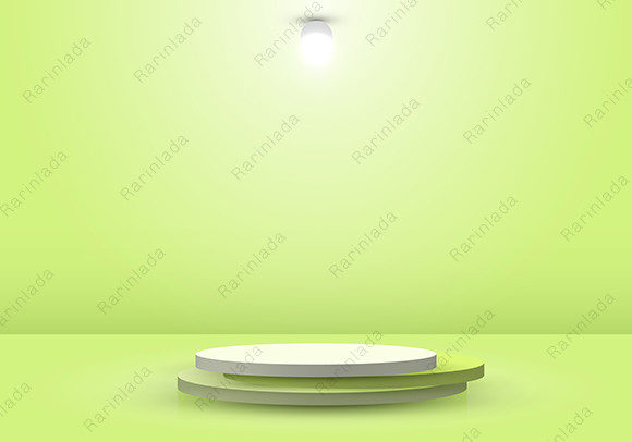 Download 3D Green Podium with Light Lamp in Stage - Light lamp Collection